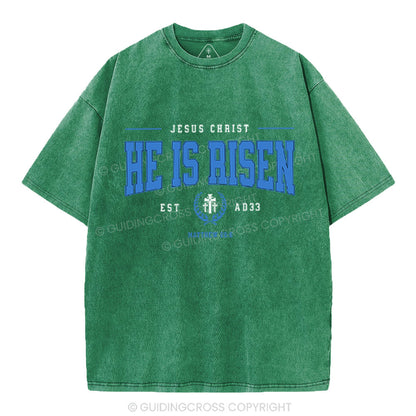 Jesus Christ He Is Risen Christian Washed T-Shirt