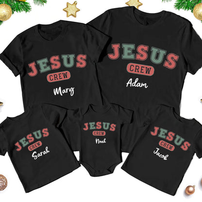 Jesus Crew Christmas Christian Family Matching Shirt
