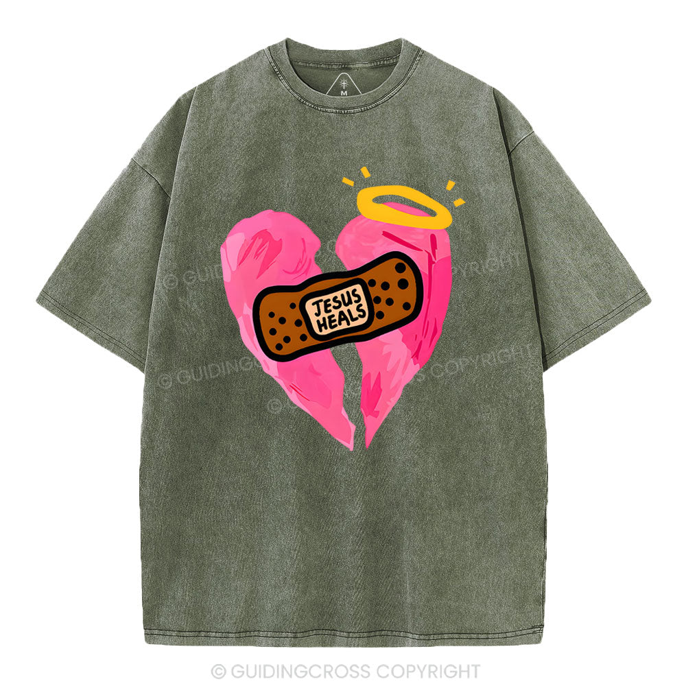 Jesus Heals Christian Washed T-Shirt