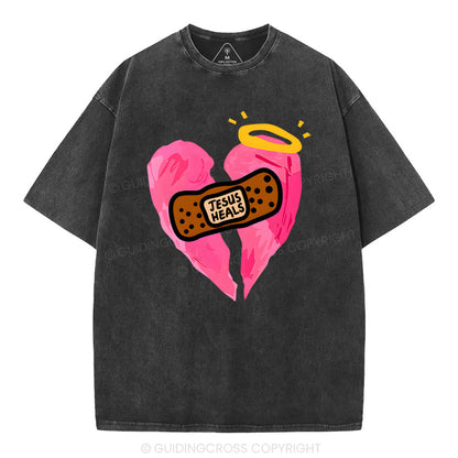 Jesus Heals Christian Washed T-Shirt