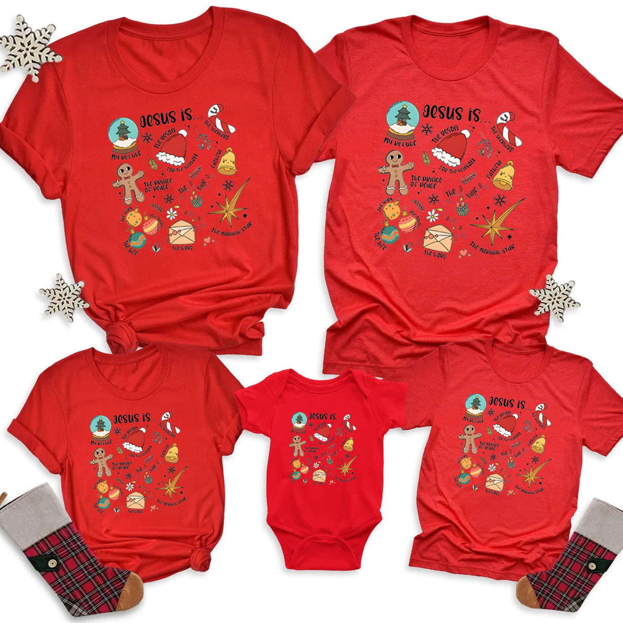 Personalized Jesus Is Christmas Family Matching Shirts