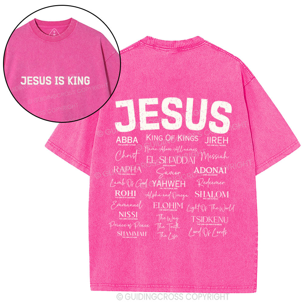 Names Of Jesus Christian Washed T-Shirt