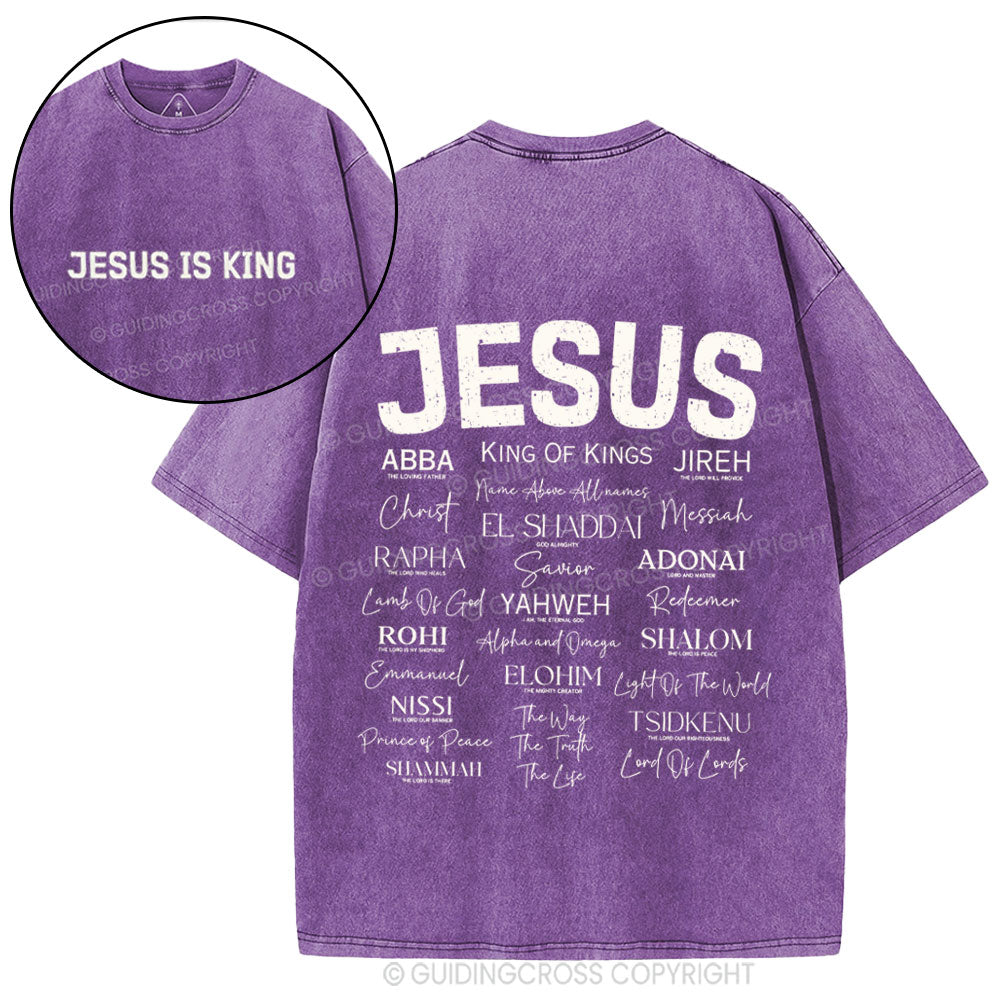 Names Of Jesus Christian Washed T-Shirt