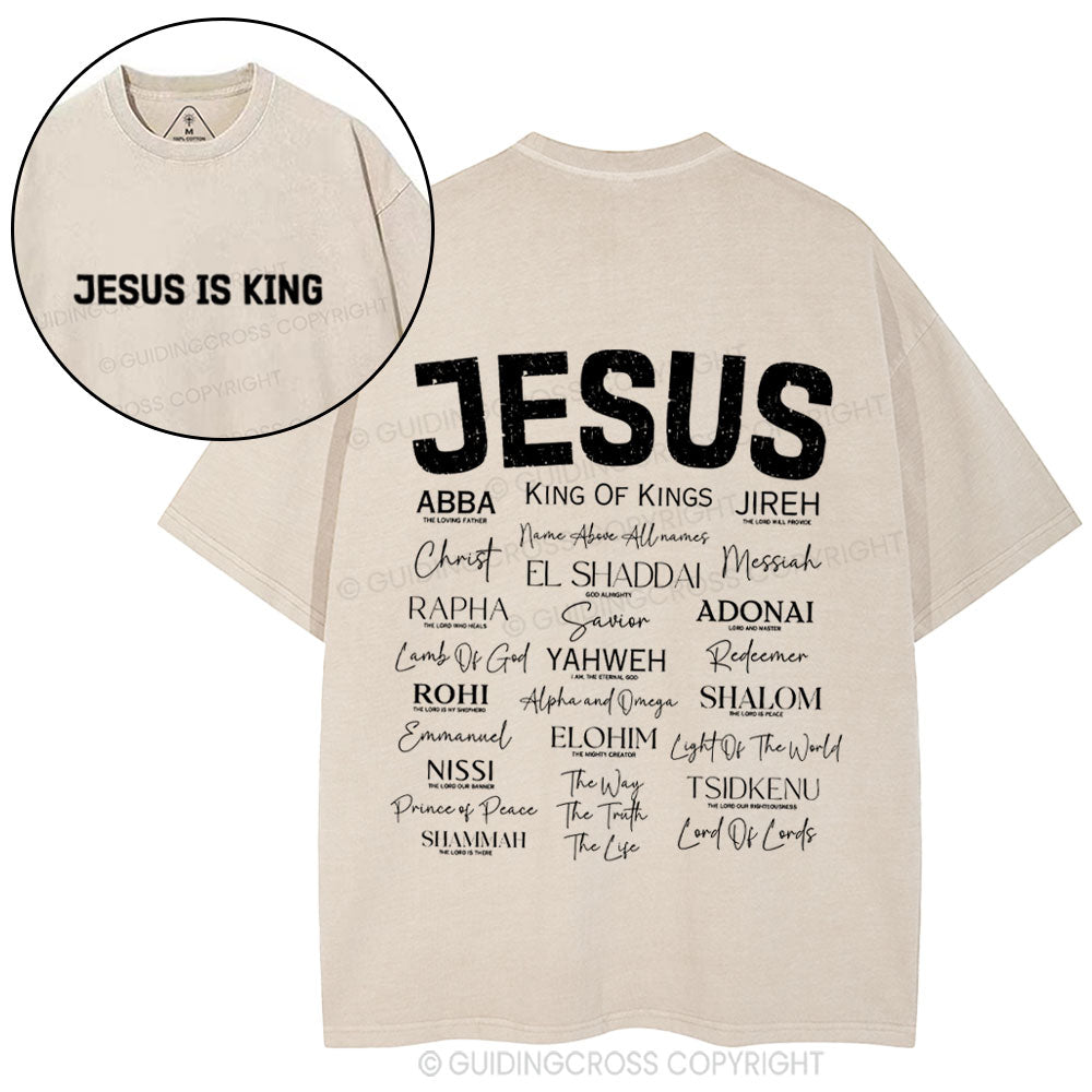 Names Of Jesus Christian Washed T-Shirt