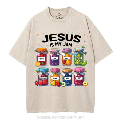 Jesus Is My Jam Christian Washed T-Shirt