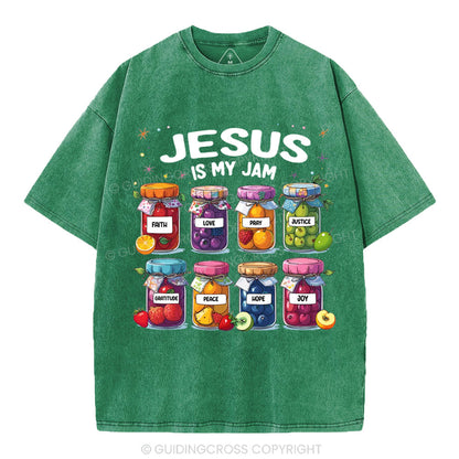 Jesus Is My Jam Christian Washed T-Shirt
