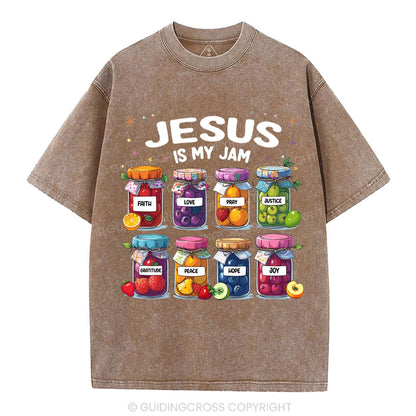 Jesus Is My Jam Christian Washed T-Shirt
