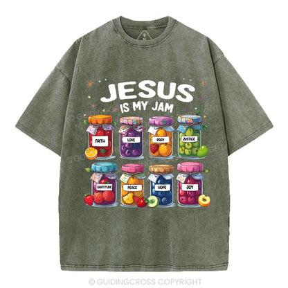 Jesus Is My Jam Christian Washed T-Shirt