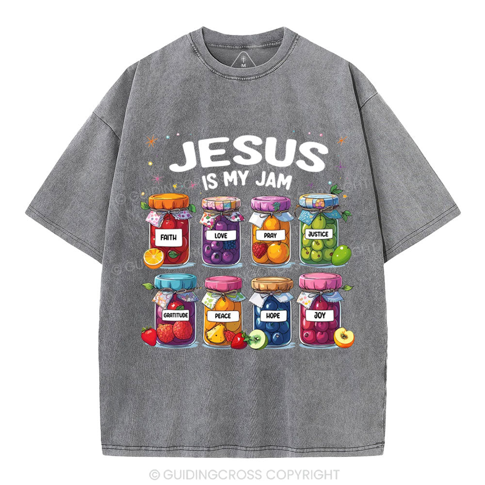 Jesus Is My Jam Christian Washed T-Shirt