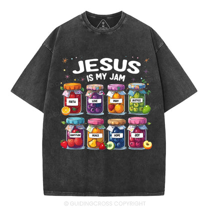 Jesus Is My Jam Christian Washed T-Shirt