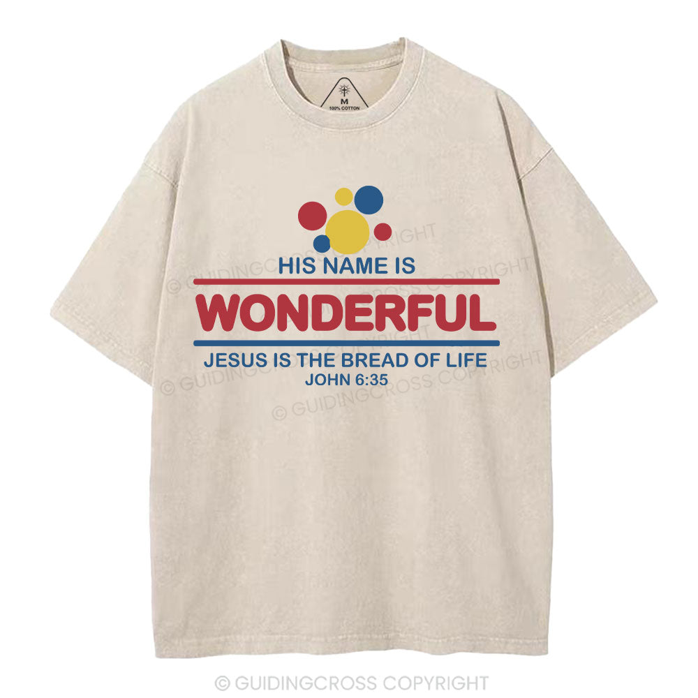 Jesus Is The Bread Of Life Christian Washed T-Shirt