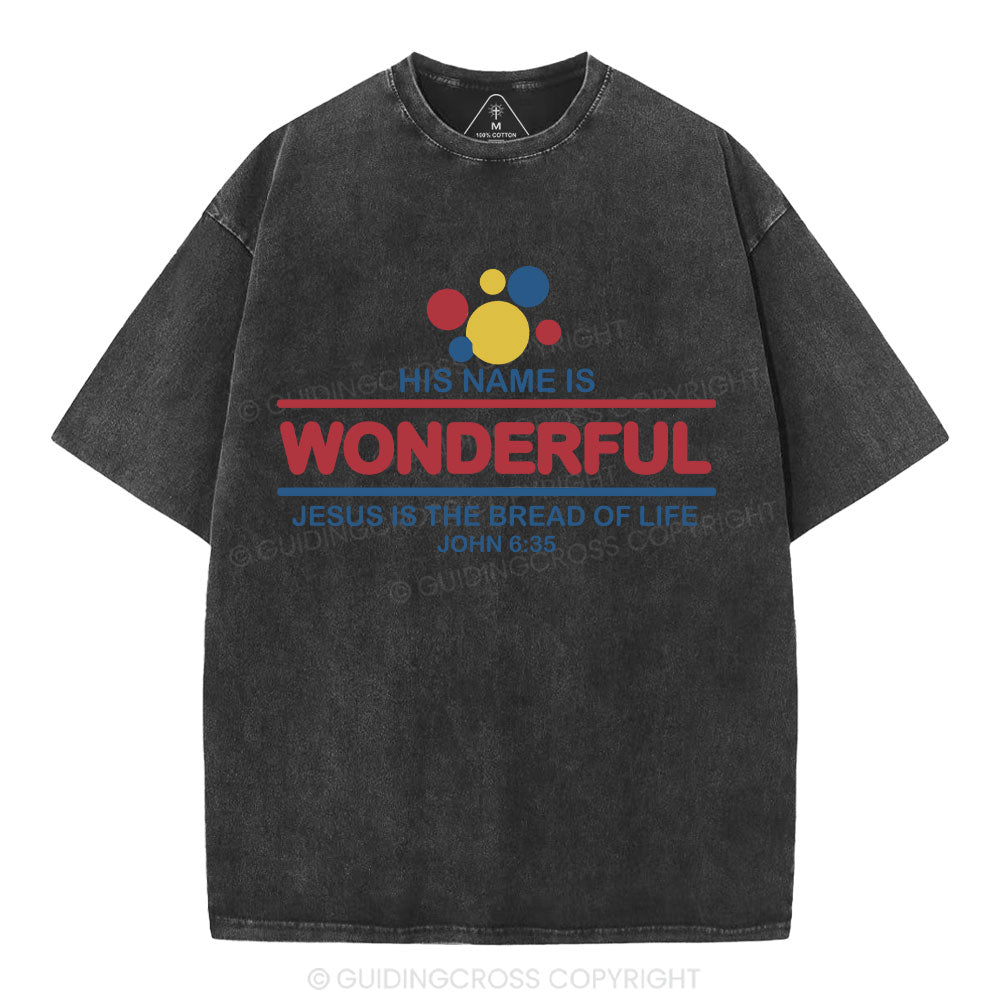 Jesus Is The Bread Of Life Christian Washed T-Shirt