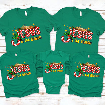 Jesus Is The Reason Christian Christmas Family Matching Shirts