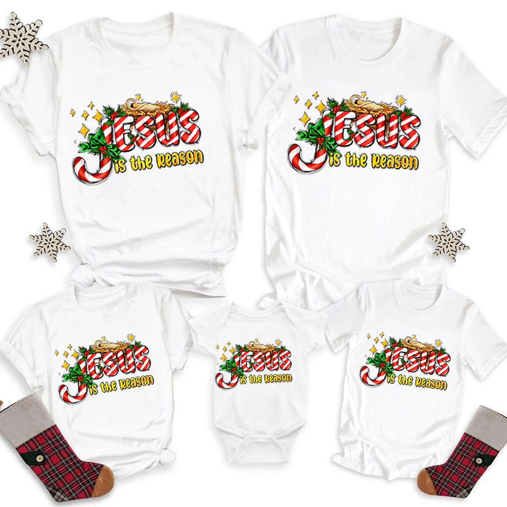 Jesus Is The Reason Christian Christmas Family Matching Shirts