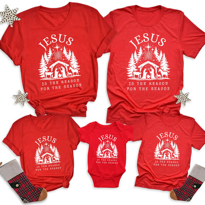 Jesus Is The Reason Christmas Family Matching Shirts