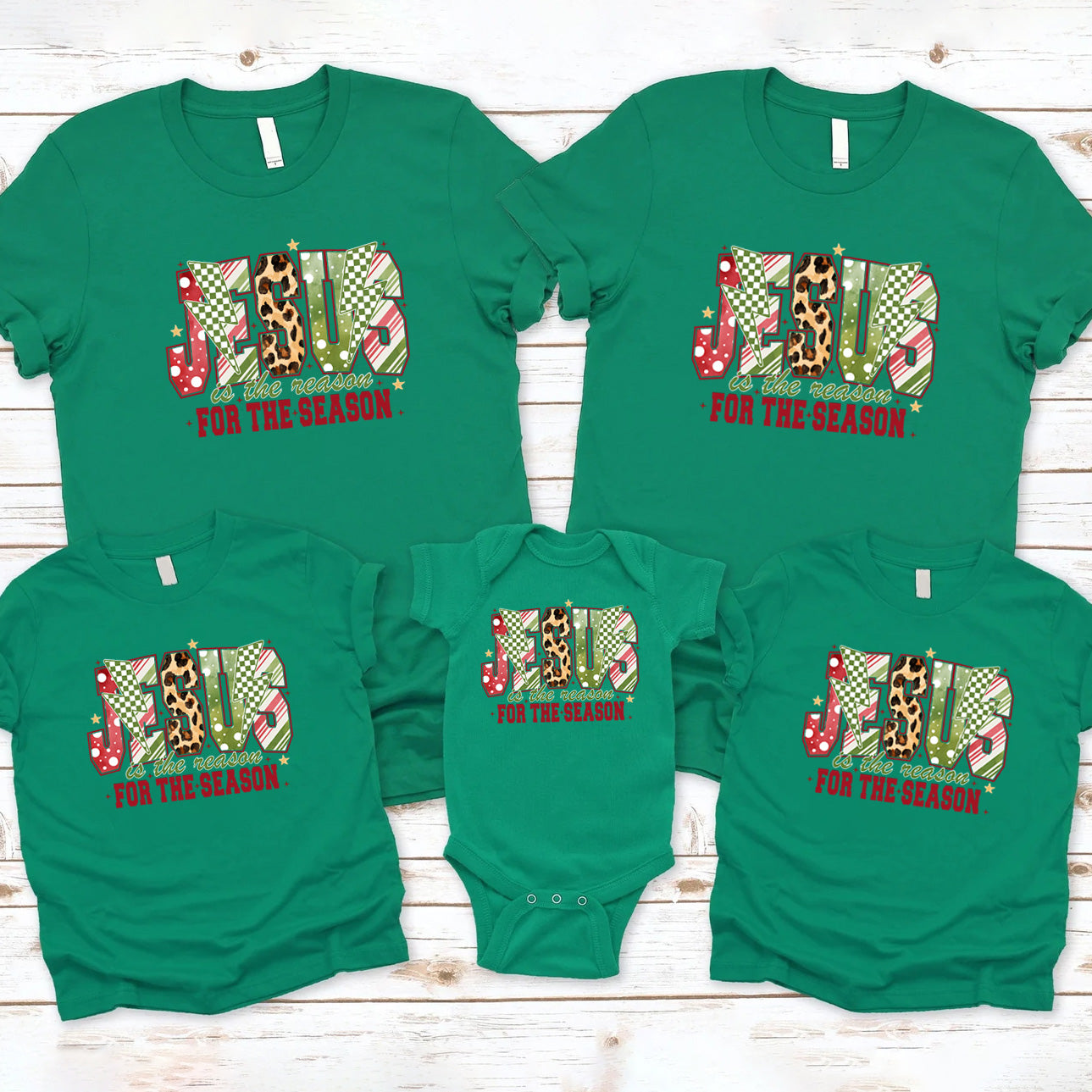 Personalized Jesus Is The  Reason Christmas Family Matching Shirts