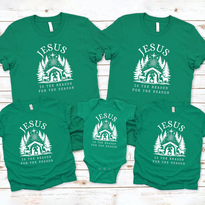 Jesus Is The Reason Christmas Family Matching Shirts