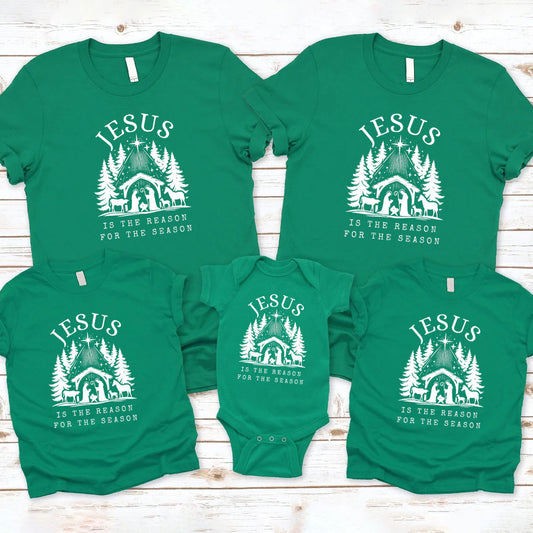 Jesus Is The Reason Christmas Family Matching Shirts