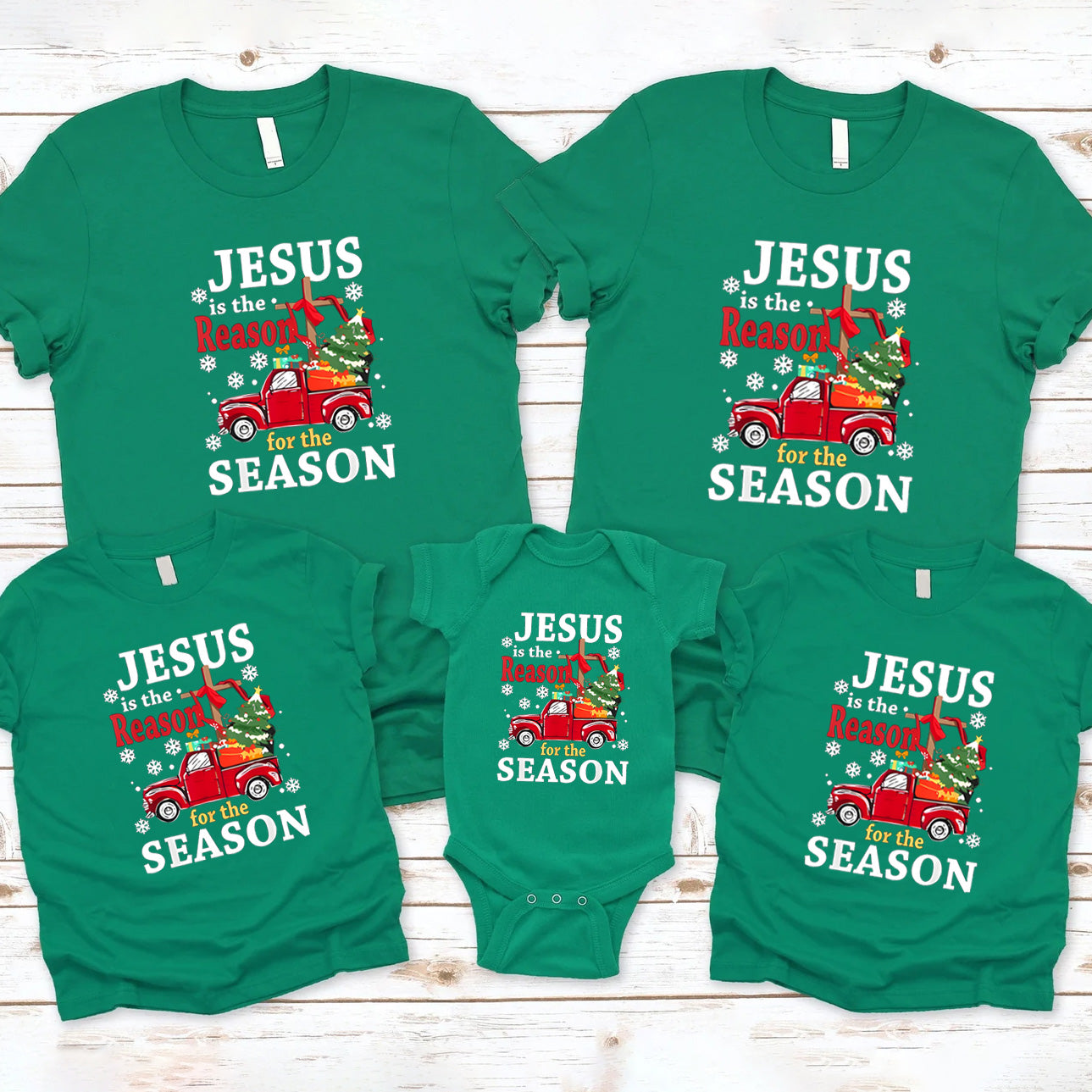 Jesus Is The Reason For Seanson Christmas Family Matching Shirts