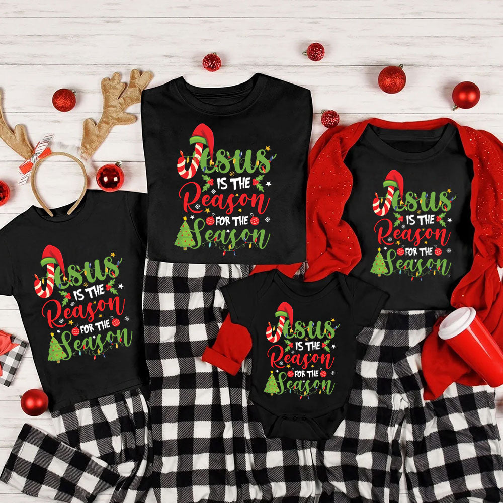 Jesus Is The Reason Christian Christmas Family Matching Shirts