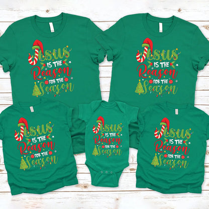 Jesus Is The Reason Christian Christmas Family Matching Shirts