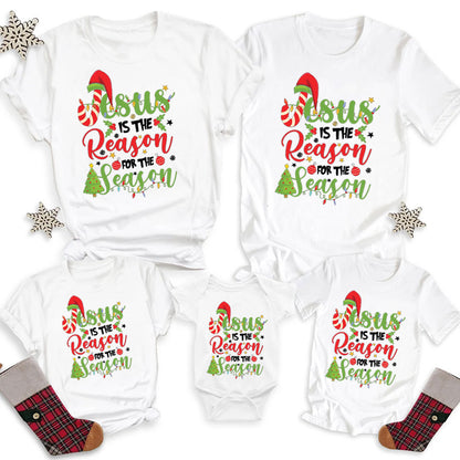 Jesus Is The Reason Christian Christmas Family Matching Shirts