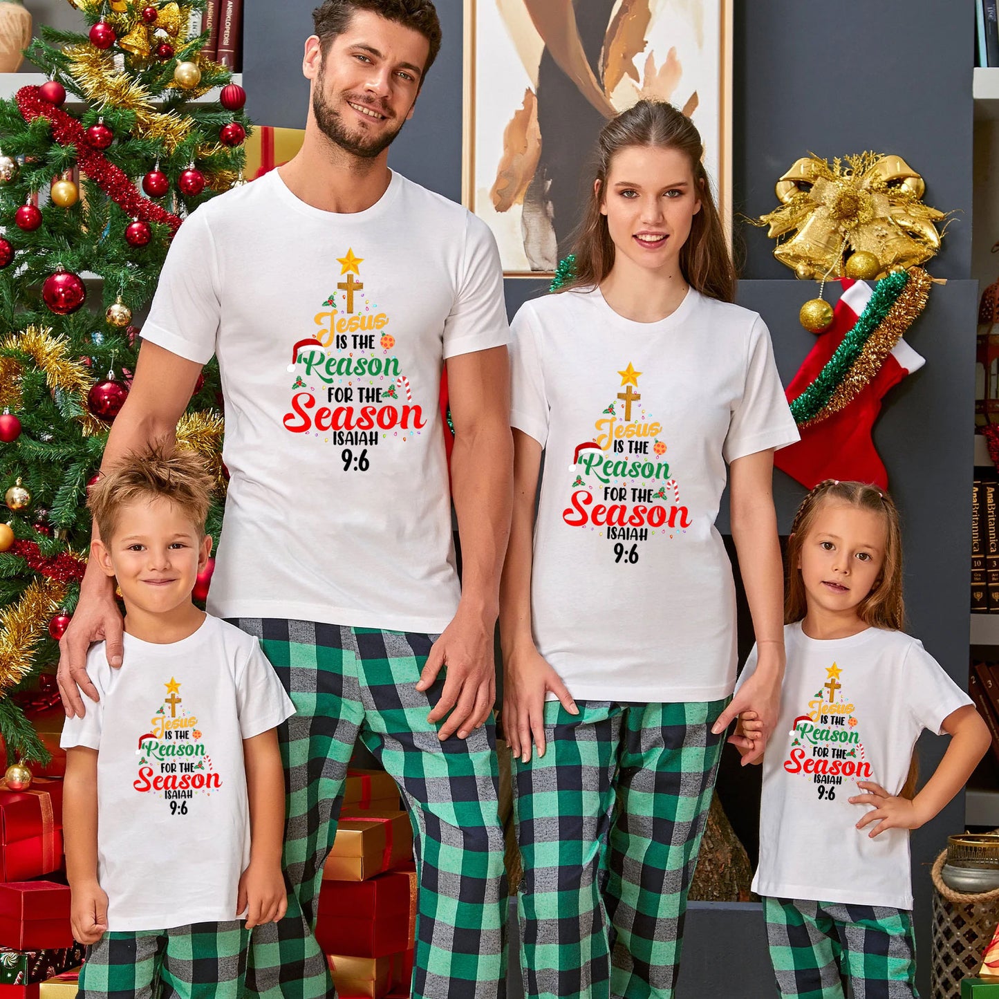 Jesus Is The Reason For The Season Christian Family Matching Shirts