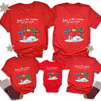 Jesus Is The Reason For The Season Christmas Family Matching Shirts