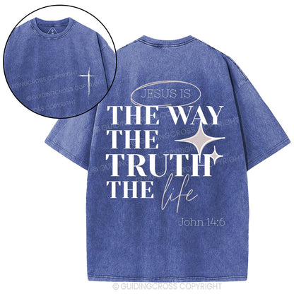 Jesus Is The Way Christian Washed T-Shirt