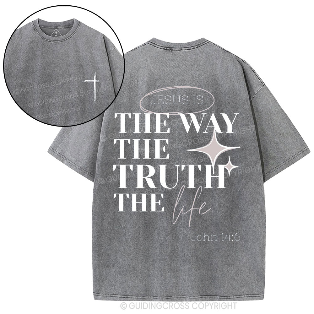 Jesus Is The Way Christian Washed T-Shirt
