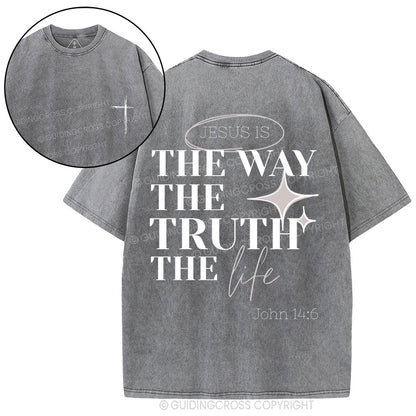Jesus Is The Way Christian Washed T-Shirt