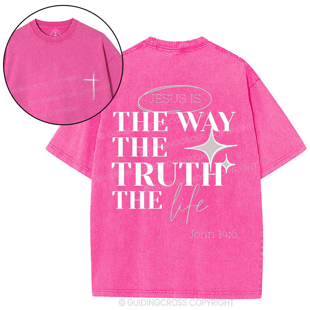 Jesus Is The Way Christian Washed T-Shirt
