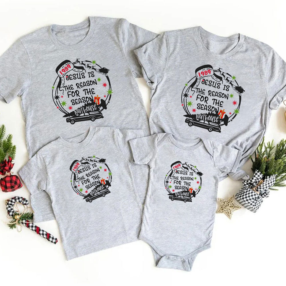 Jesus Is the Reason for the Season  Christmas Family Matching Shirts