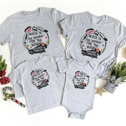 Jesus Is the Reason for the Season  Christmas Family Matching Shirts