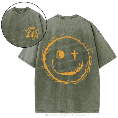 Jesus Lives Christian Washed T-Shirt