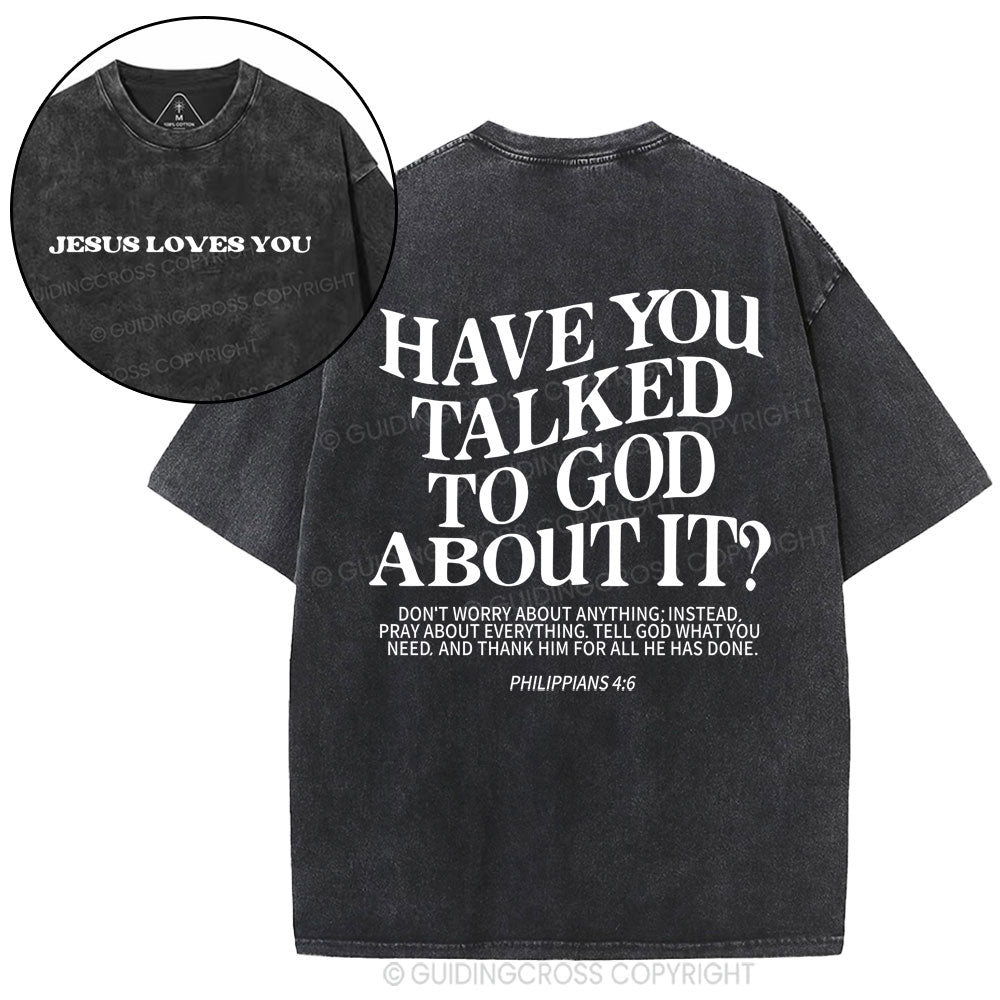 Jesus Love You Christian Washed T-Shirt