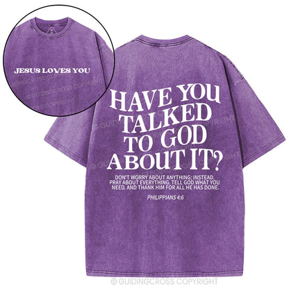 Jesus Love You Christian Washed T-Shirt