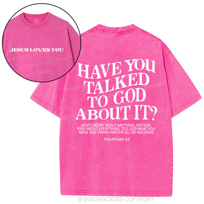 Jesus Love You Christian Washed T-Shirt