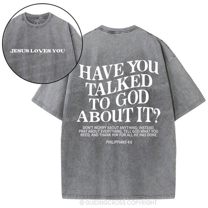 Jesus Love You Christian Washed T-Shirt