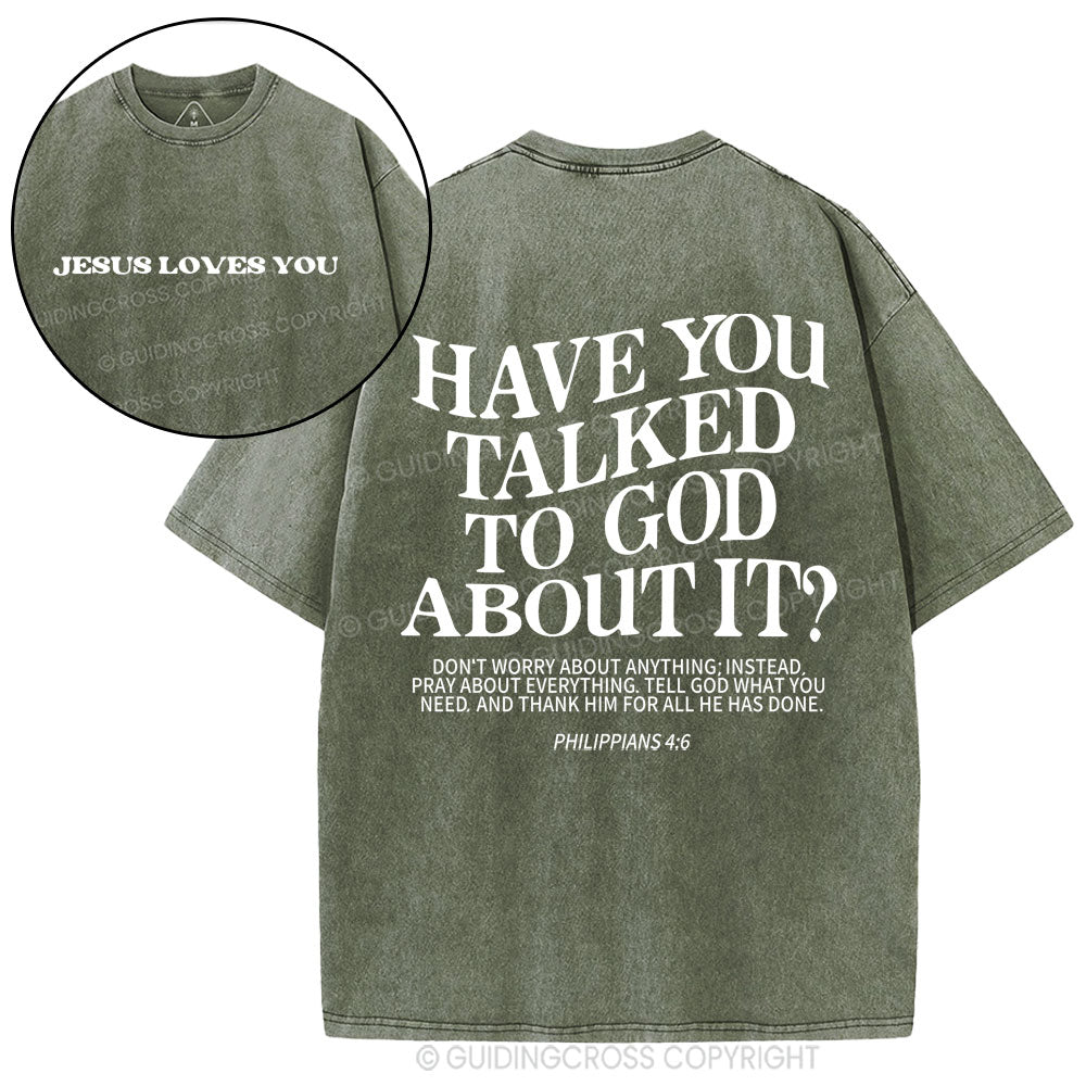 Jesus Love You Christian Washed T-Shirt