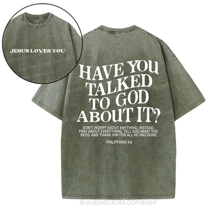 Jesus Love You Christian Washed T-Shirt
