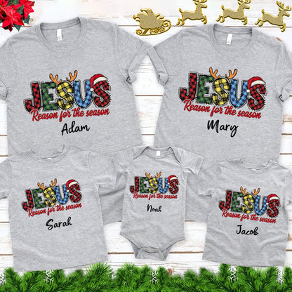 Jesus Reason For The Season Christmas Family Matching Shirts