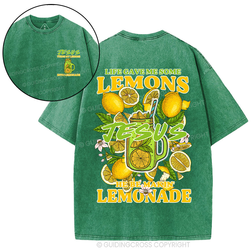 Life Gave Me Some Lemons Christian Washed T-Shirt