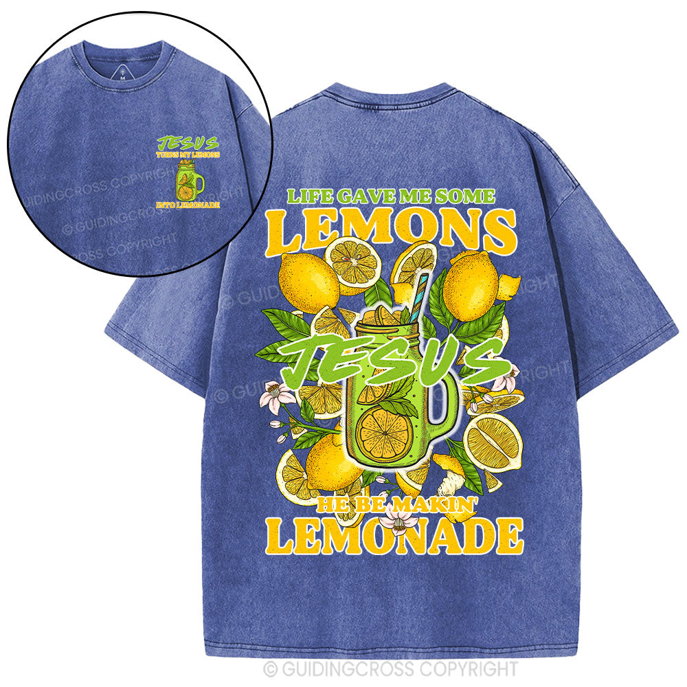Life Gave Me Some Lemons Christian Washed T-Shirt