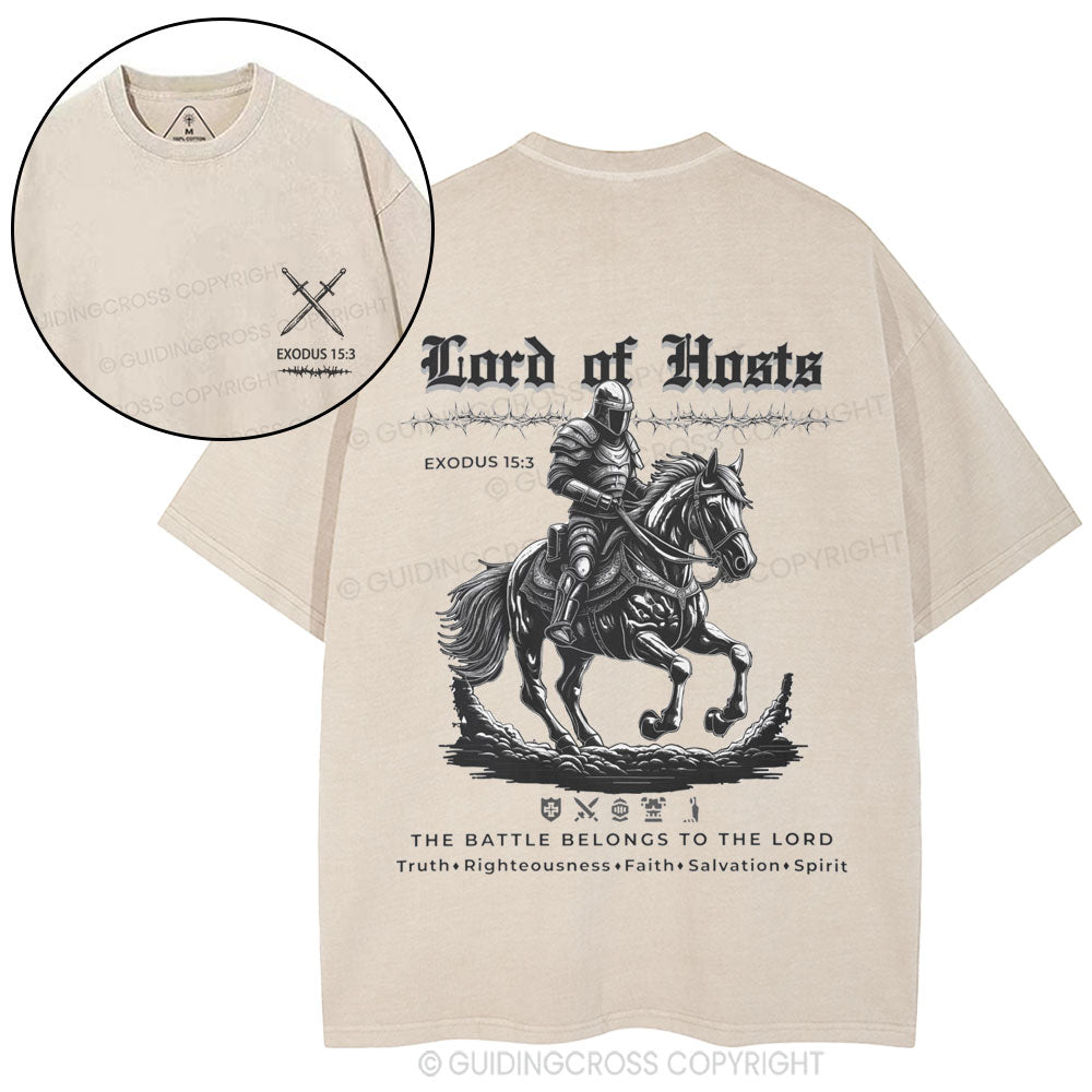 Lord Of Hosts Christian Washed T-Shirt