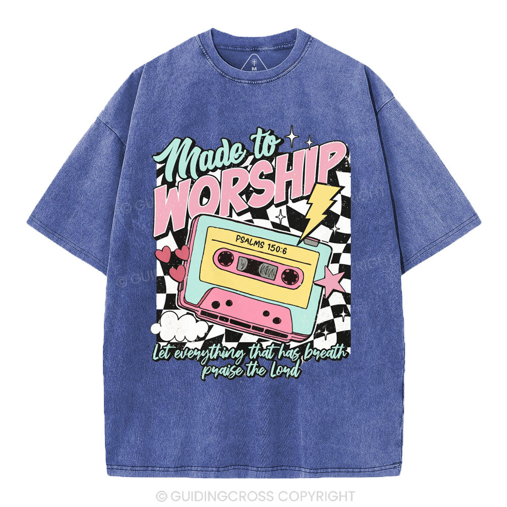 Made To Worship Christian Washed T-Shirt