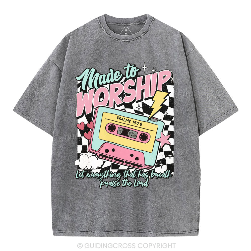 Made To Worship Christian Washed T-Shirt