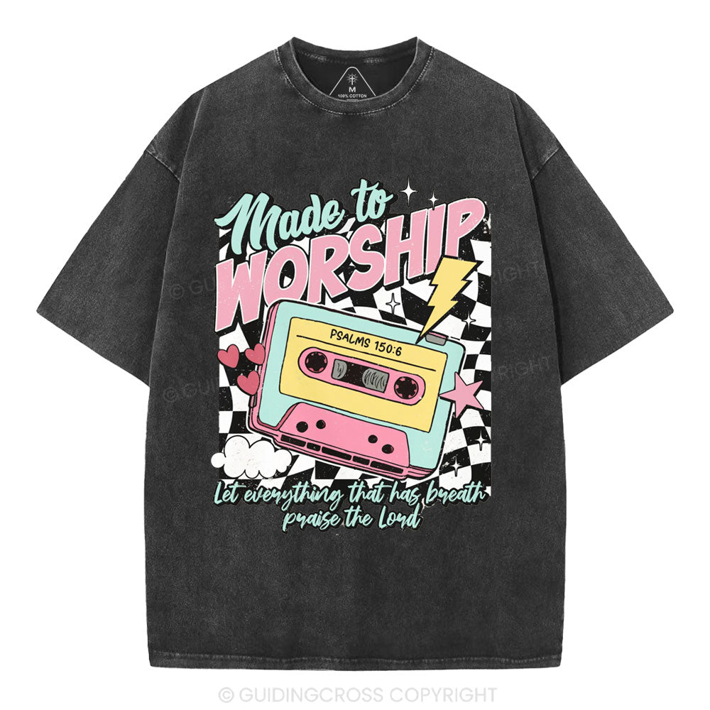 Made To Worship Christian Washed T-Shirt
