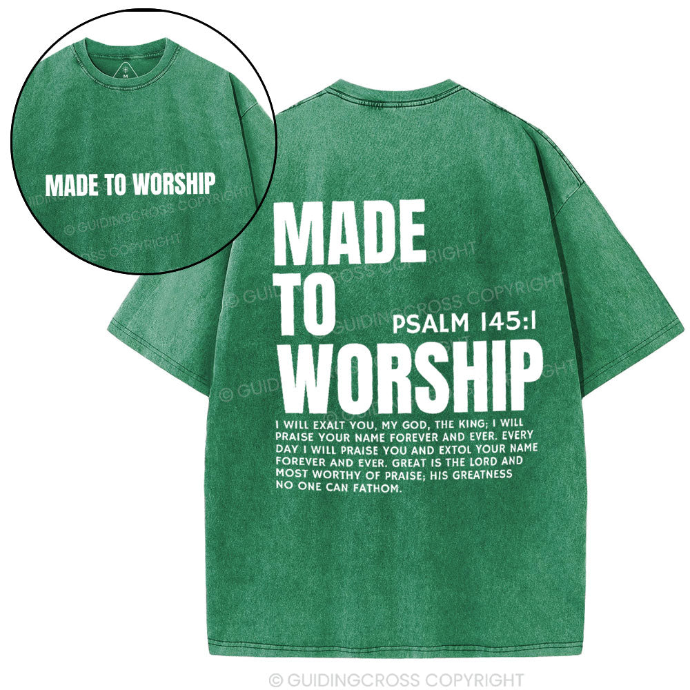 Made To Worship Christian Washed T-Shirt