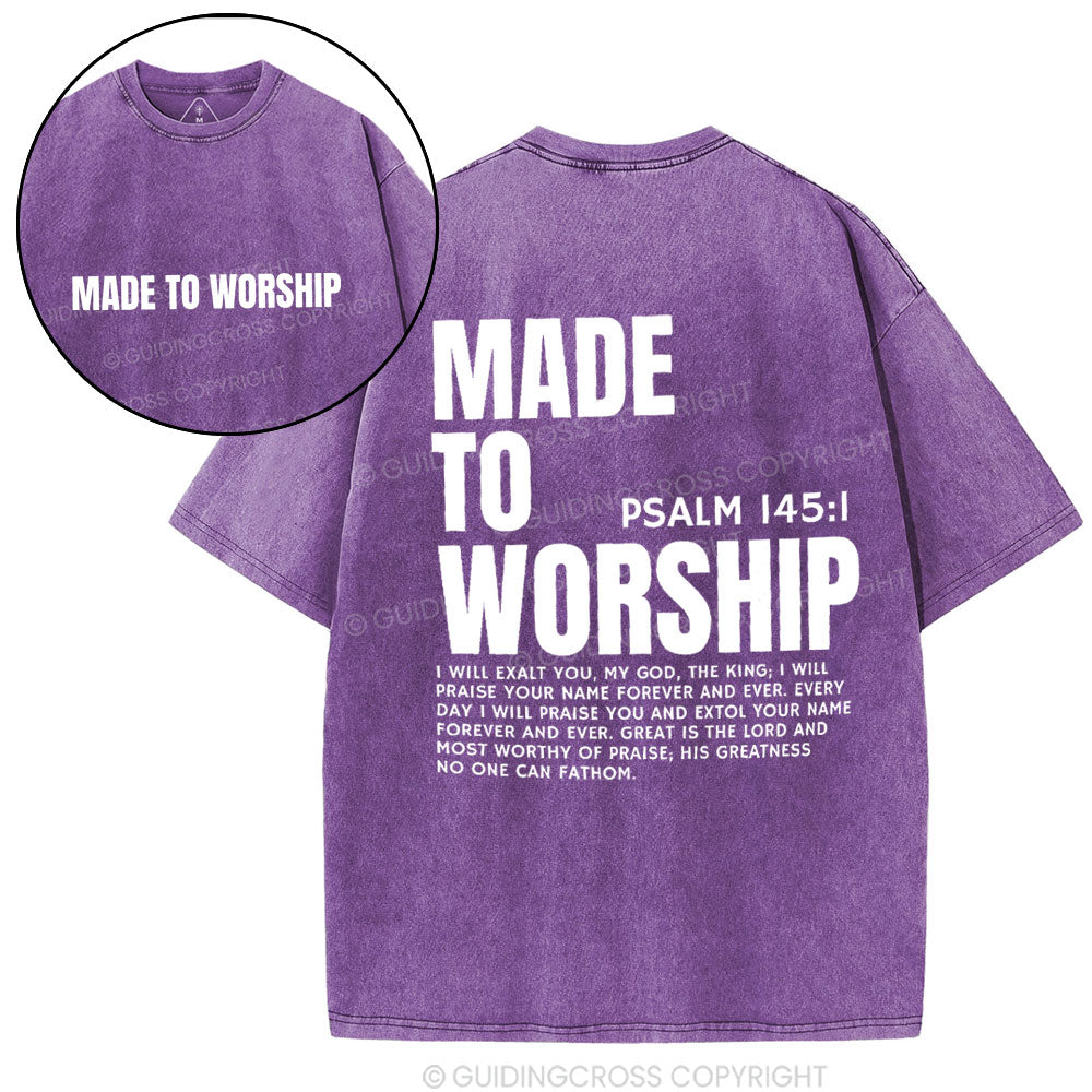 Made To Worship Christian Washed T-Shirt